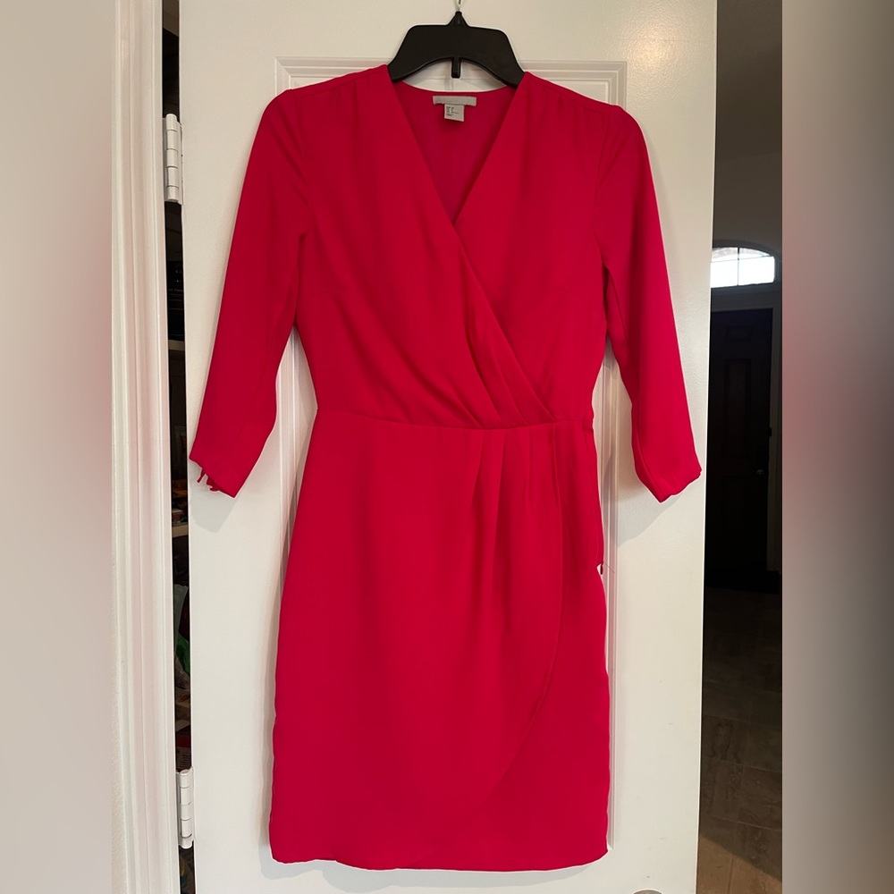 H&M Magenta Long Sleeve Dress